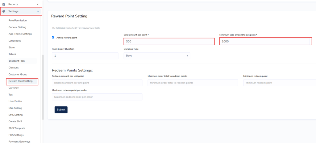 SalePro interface screenshot