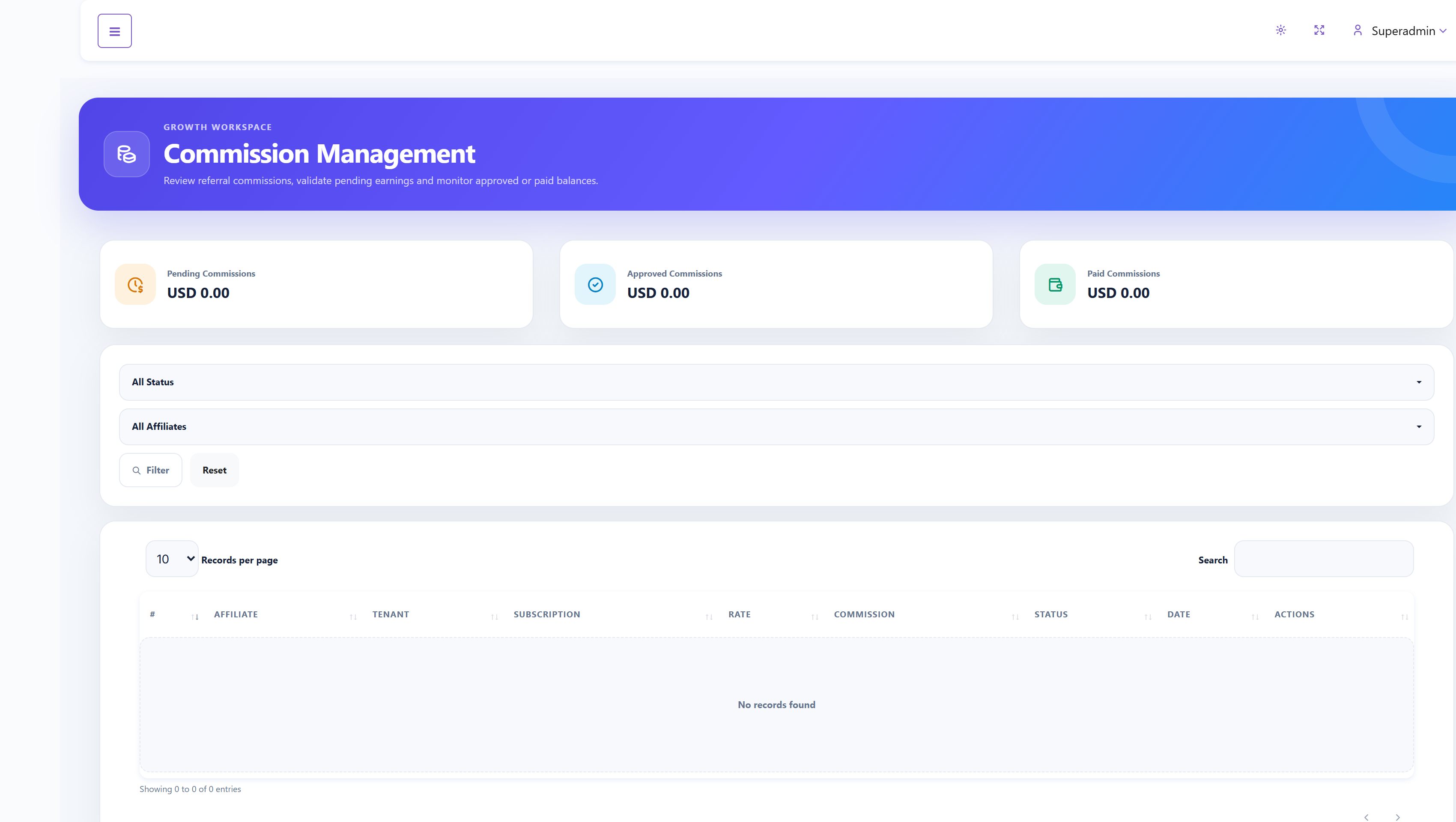 SalePro SaaS affiliate commission management