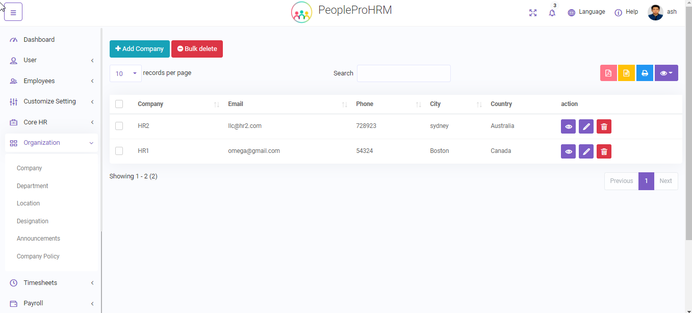 PeoplePro HRM, Payroll &amp; Project Management