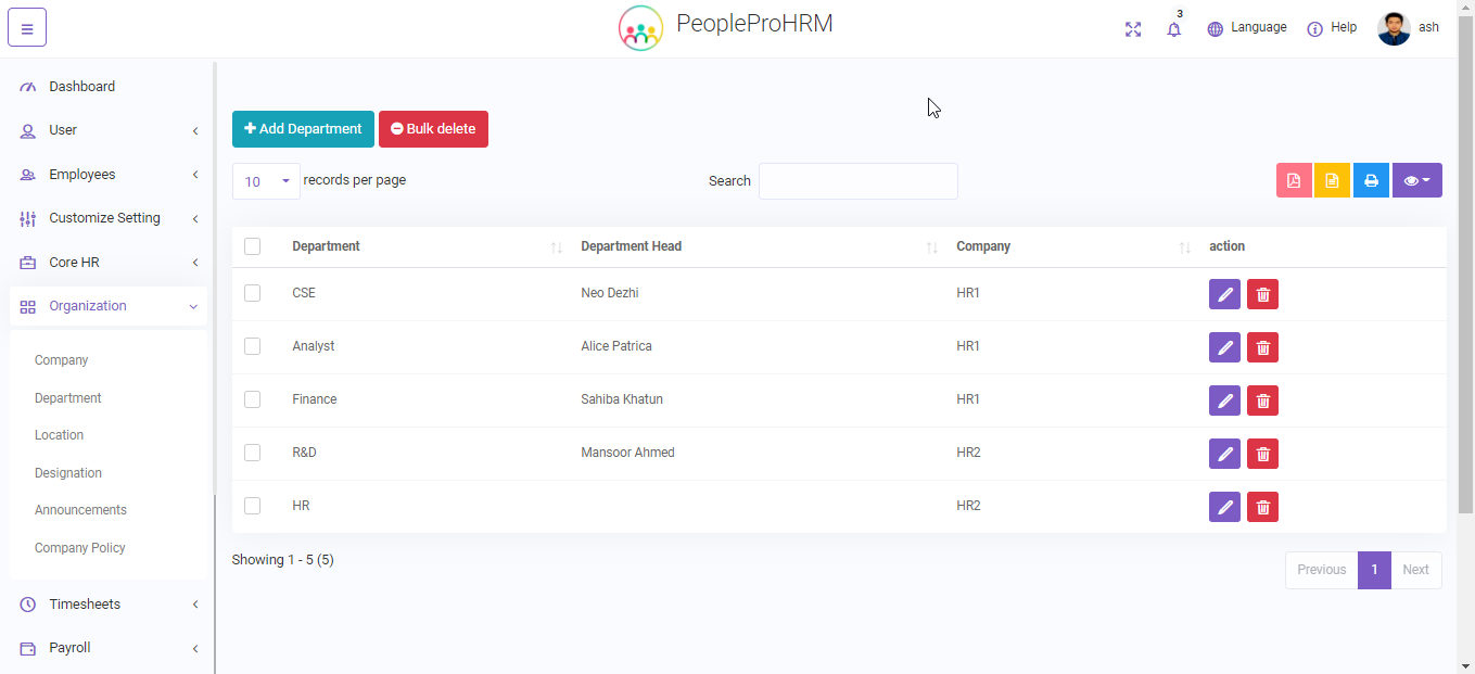 PeoplePro HRM, Payroll &amp; Project Management