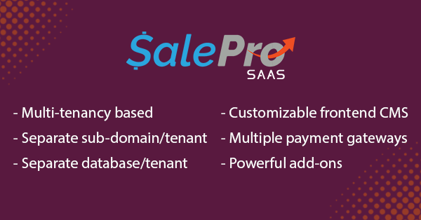 SalePro SAAS - POS, inventory SAAS PHP script