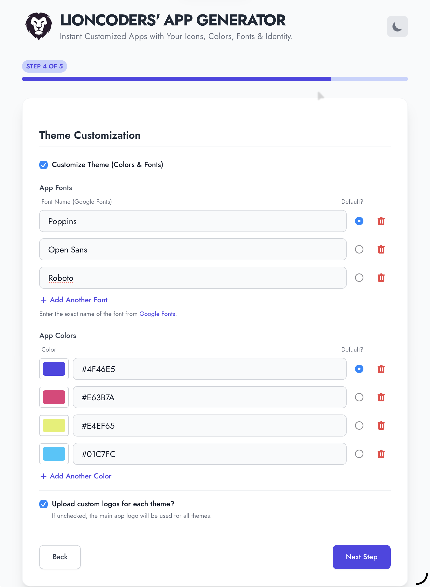 LionCoders App Generator